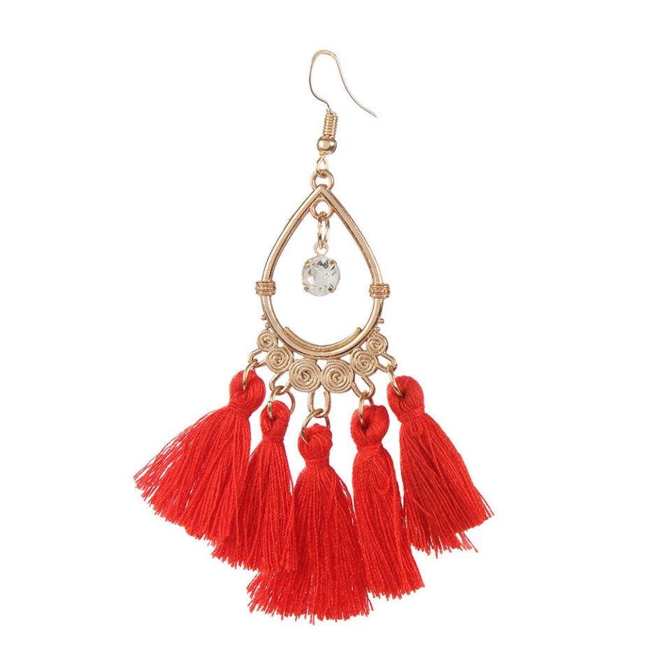 pretty red earrings for girls