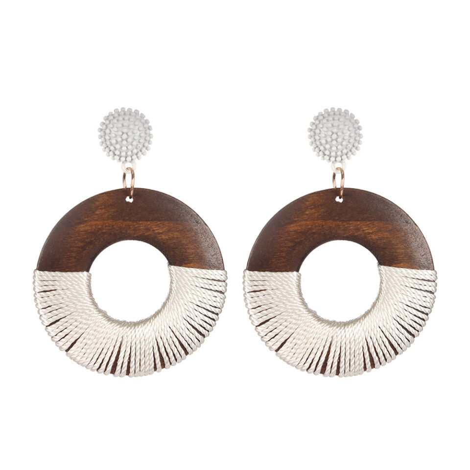 wooden dangle earrings