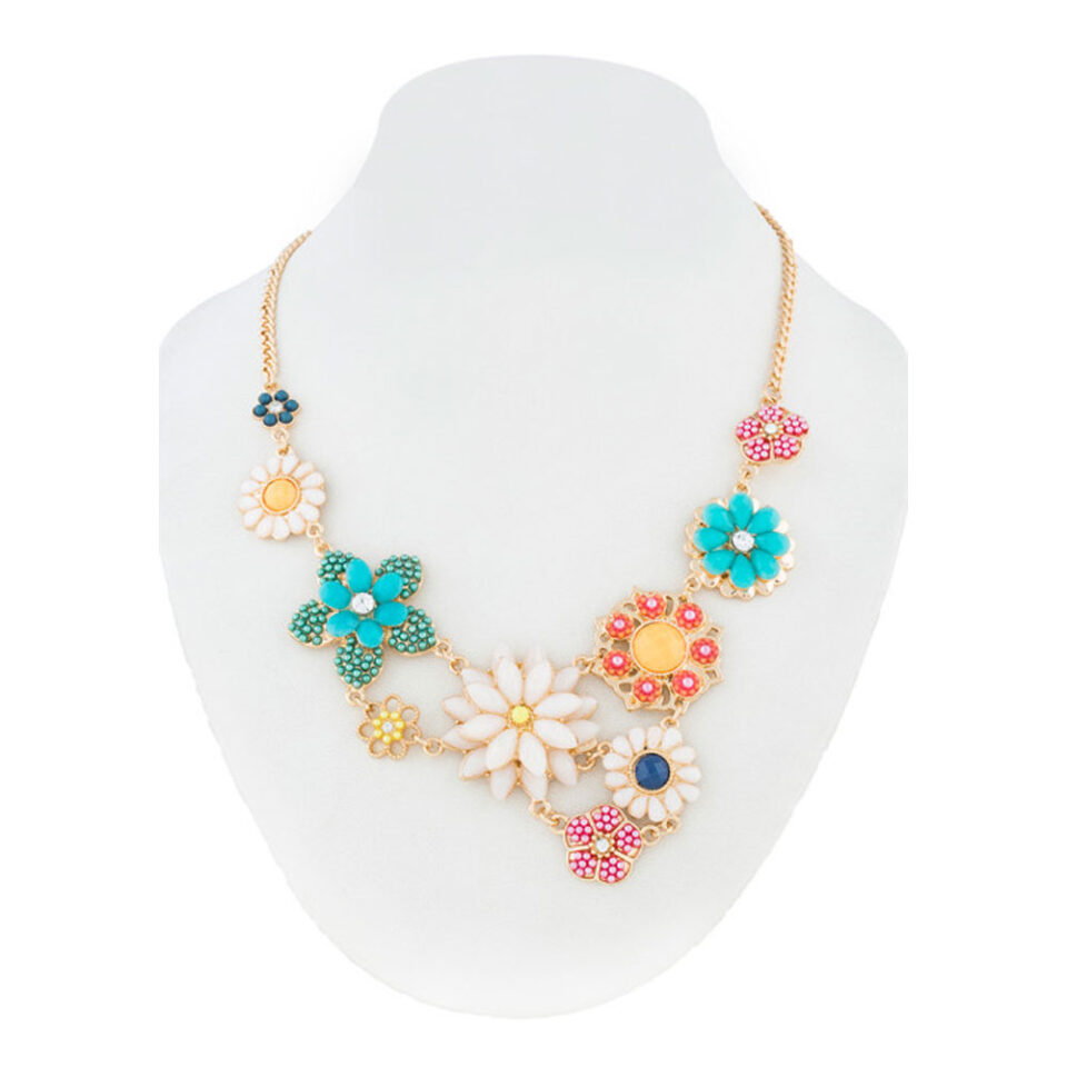 multi-color golden necklace for woman
