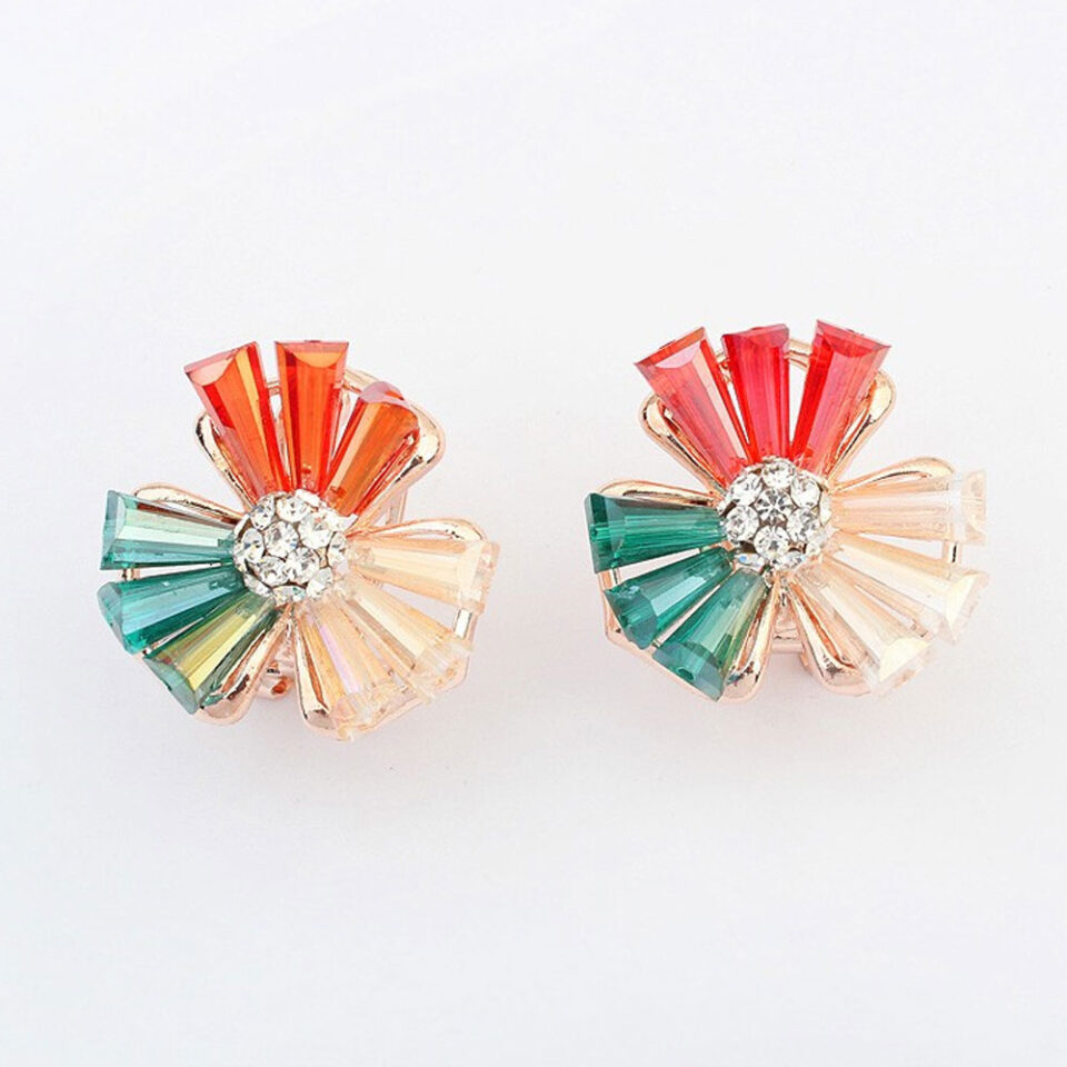 multi-color stud earrings for girls