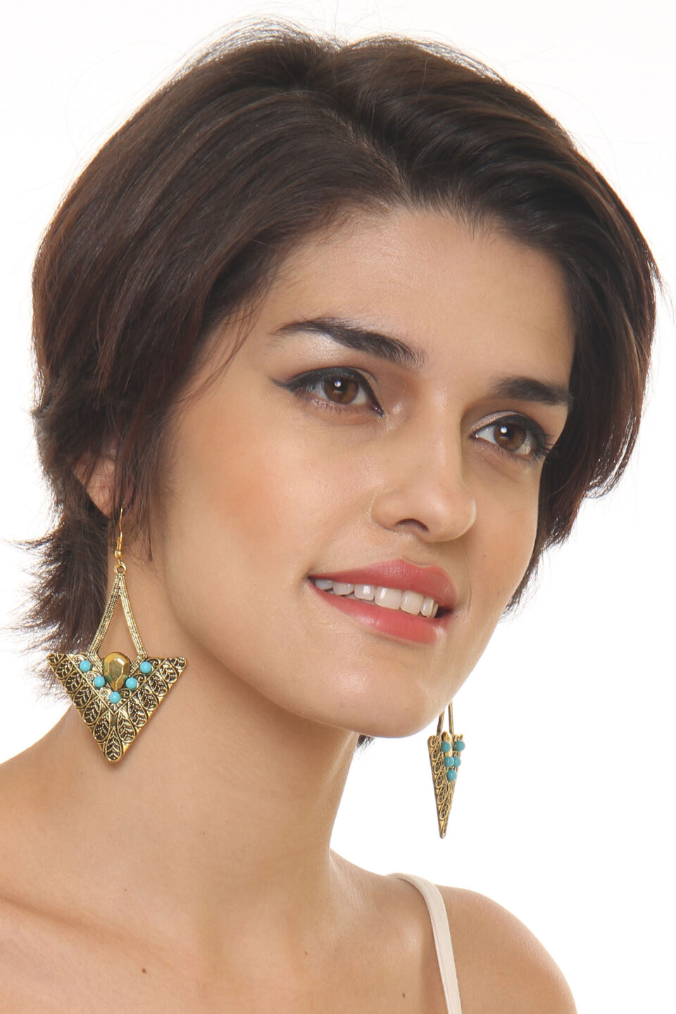 metallic fashion earrings