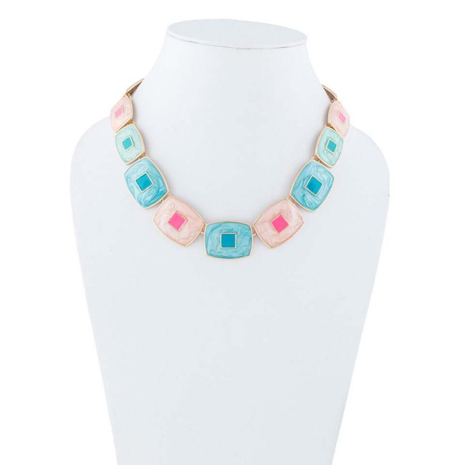 allergy-free multi-color necklace for woman