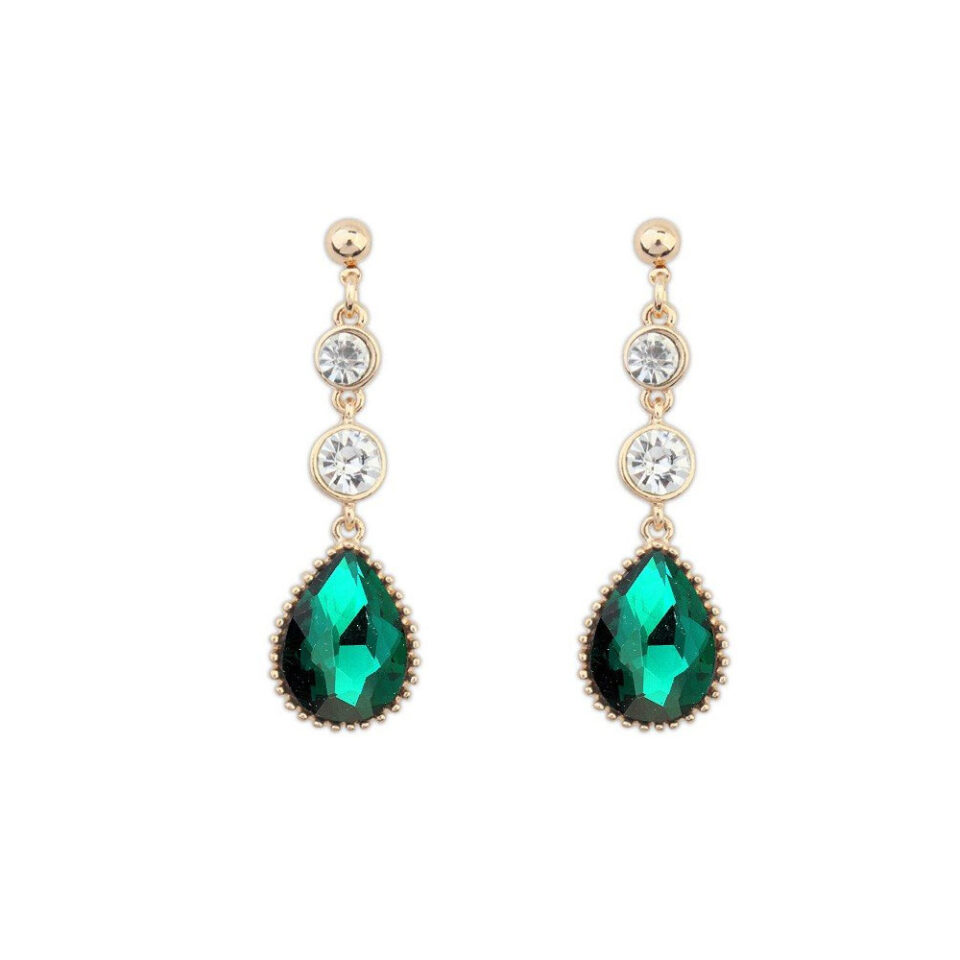 crystal long earrings