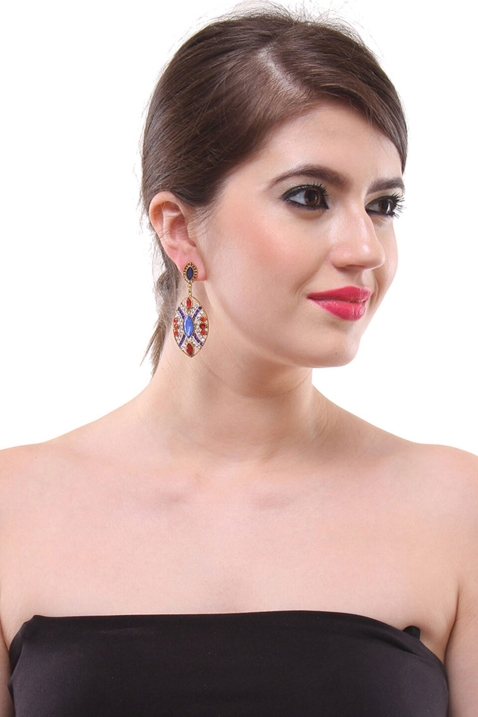 multi-color allergy-free drop earrings