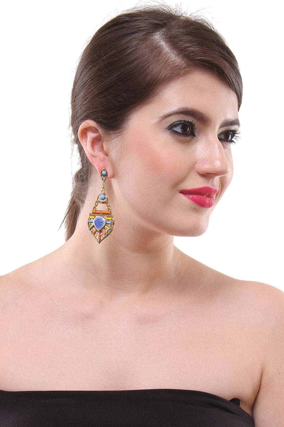 multi-color earrings styles party wear