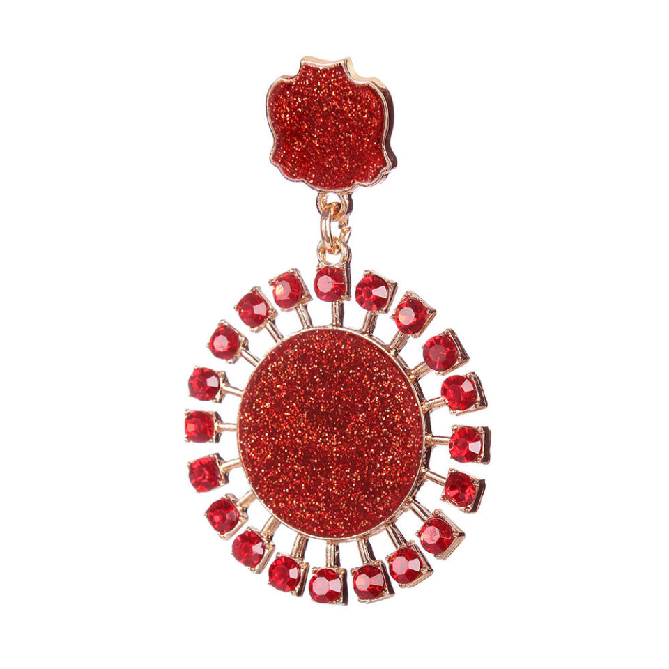 beautiful red drop earrings