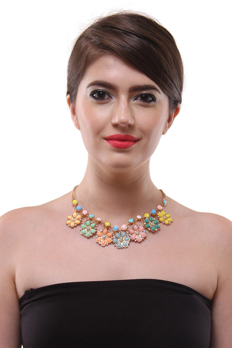 multi-color contemporary necklace
