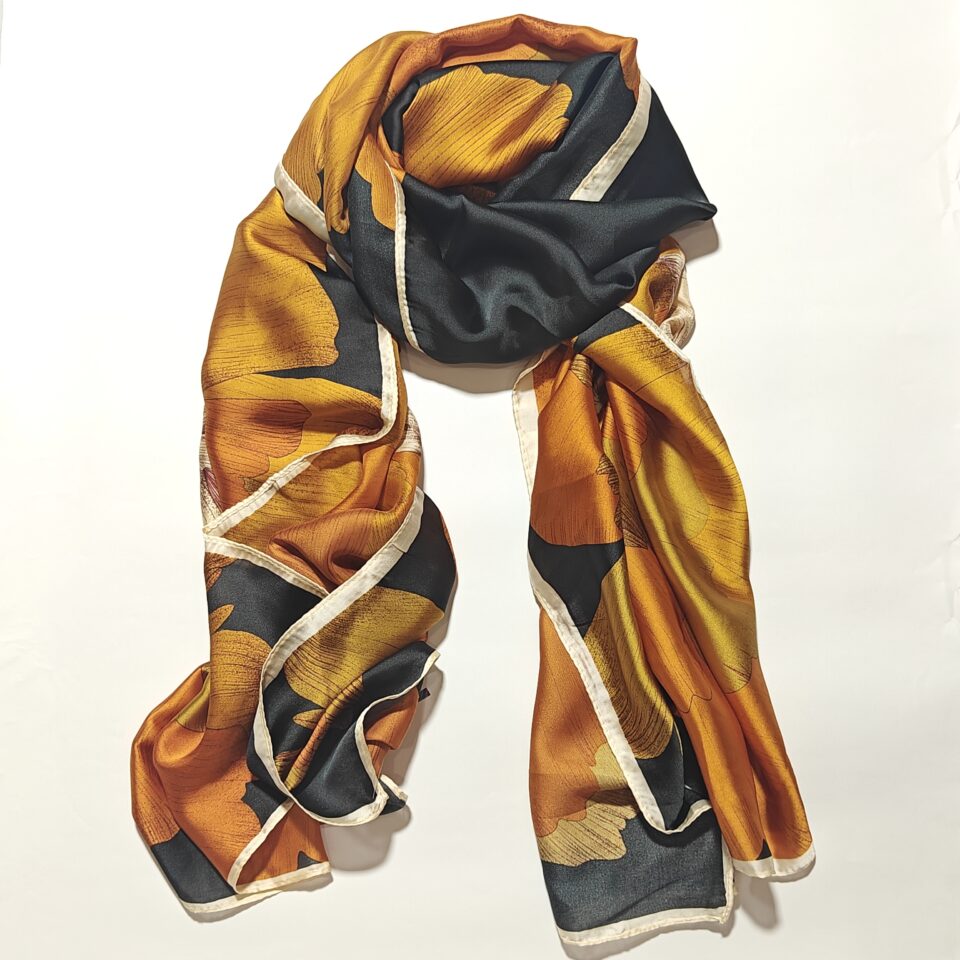 Gold Yellow Silk Scarf
