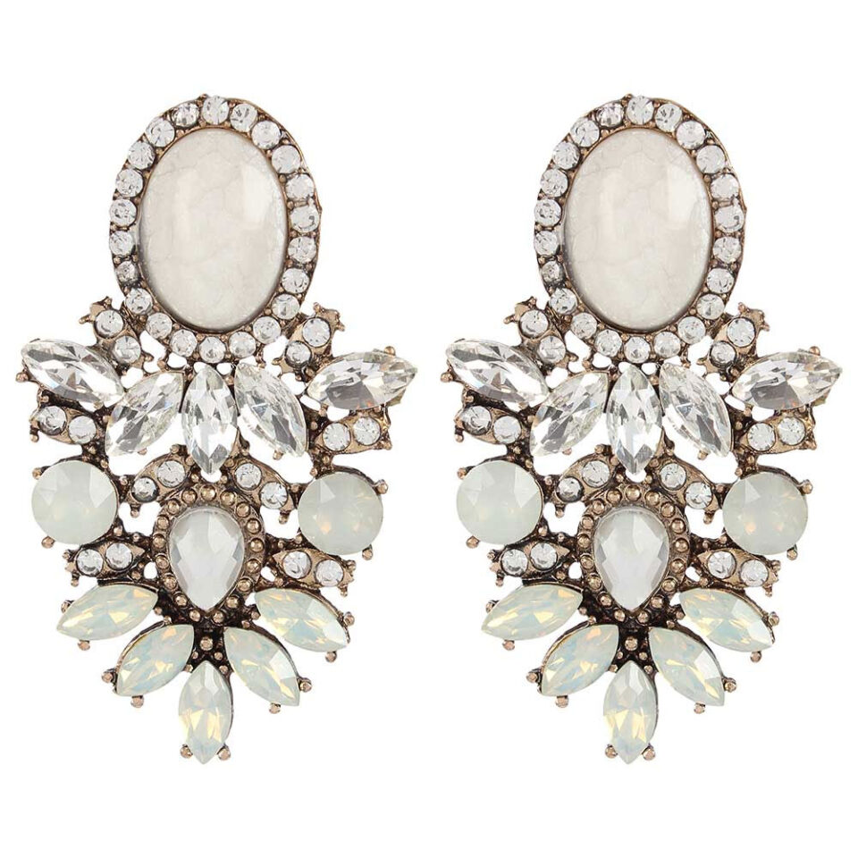 crystal drop blingy party earrings