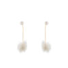 Pom-pom Fur White Exclusive Earrings