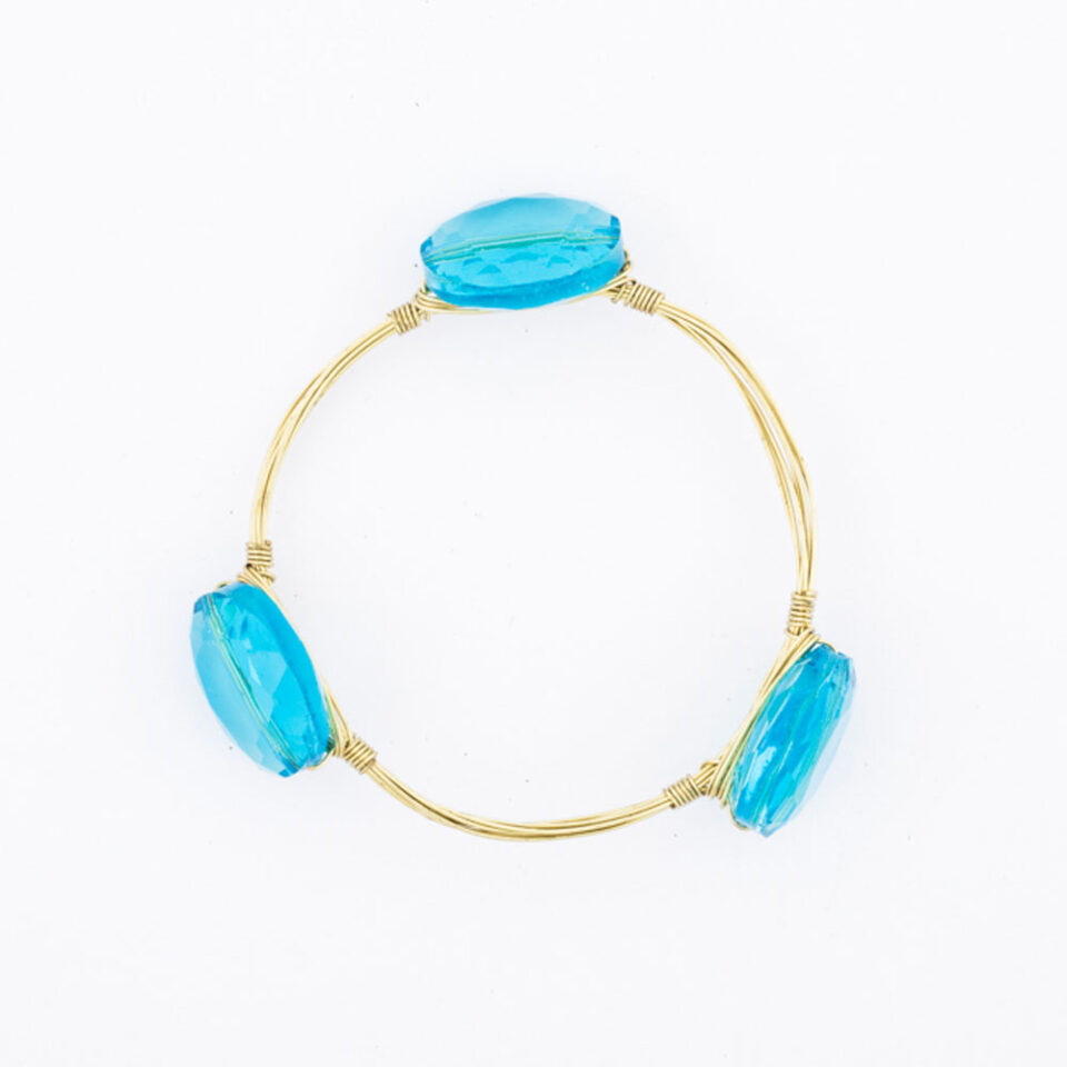 beautiful blue crystal bracelet