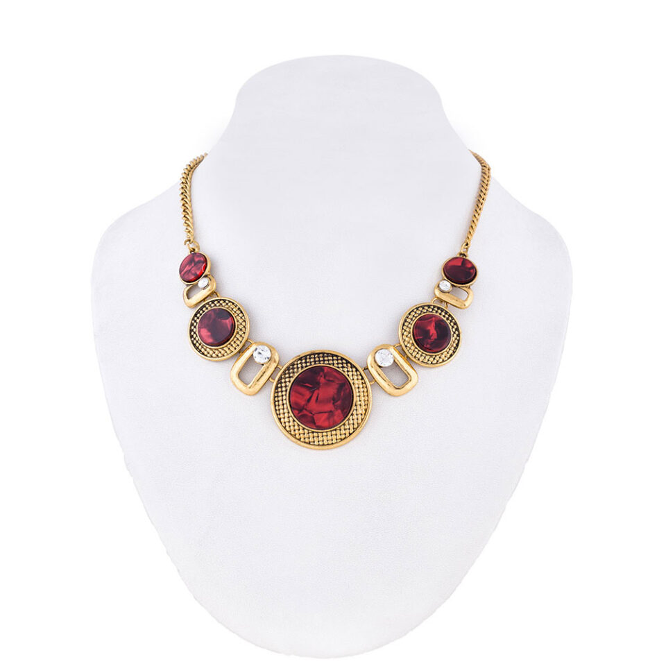 deep red necklace