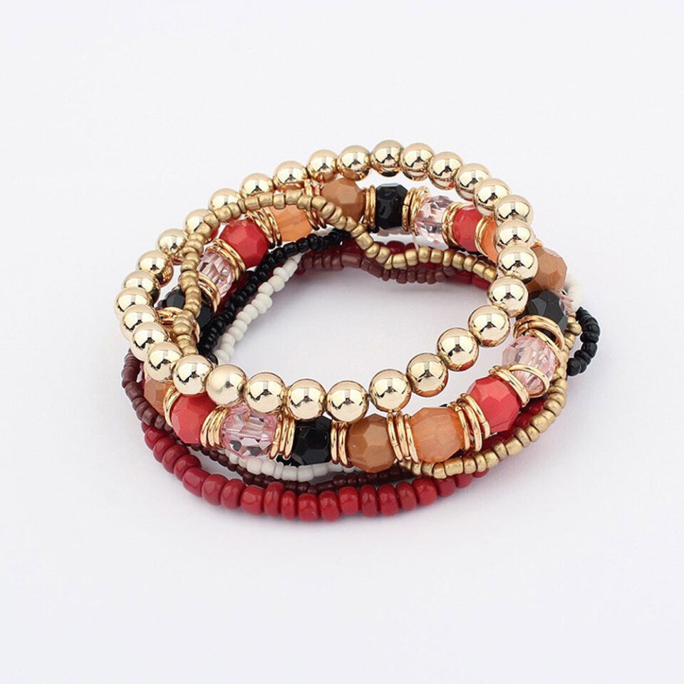 multi-color beaded bracelet