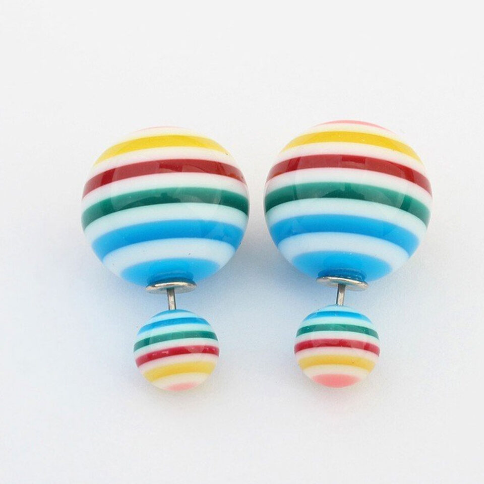 multi-color stud earrings