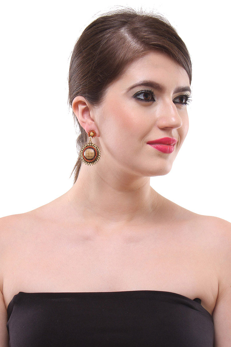 brown drop earrings for woman