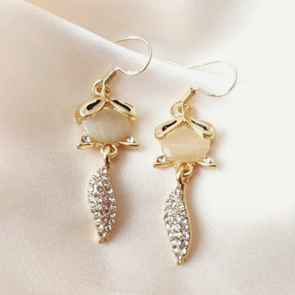 stone studded pretty earrings for girls