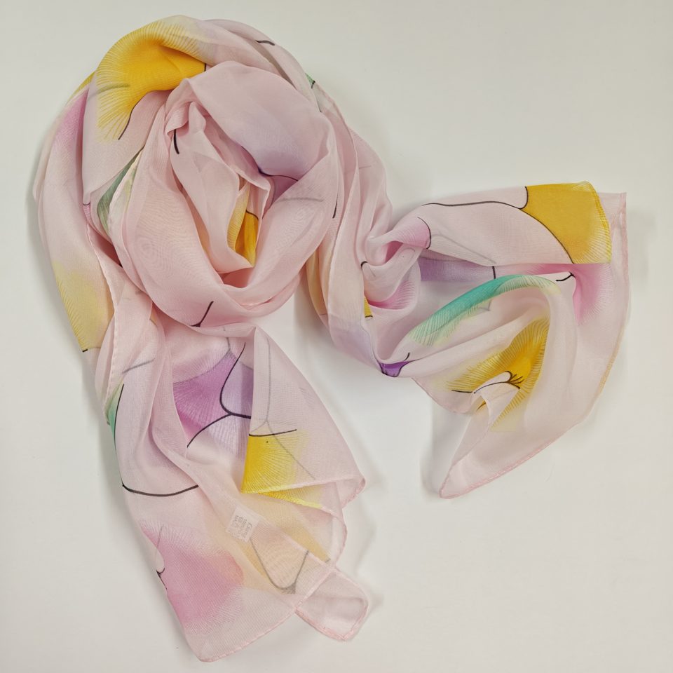 georgette pink scarfs