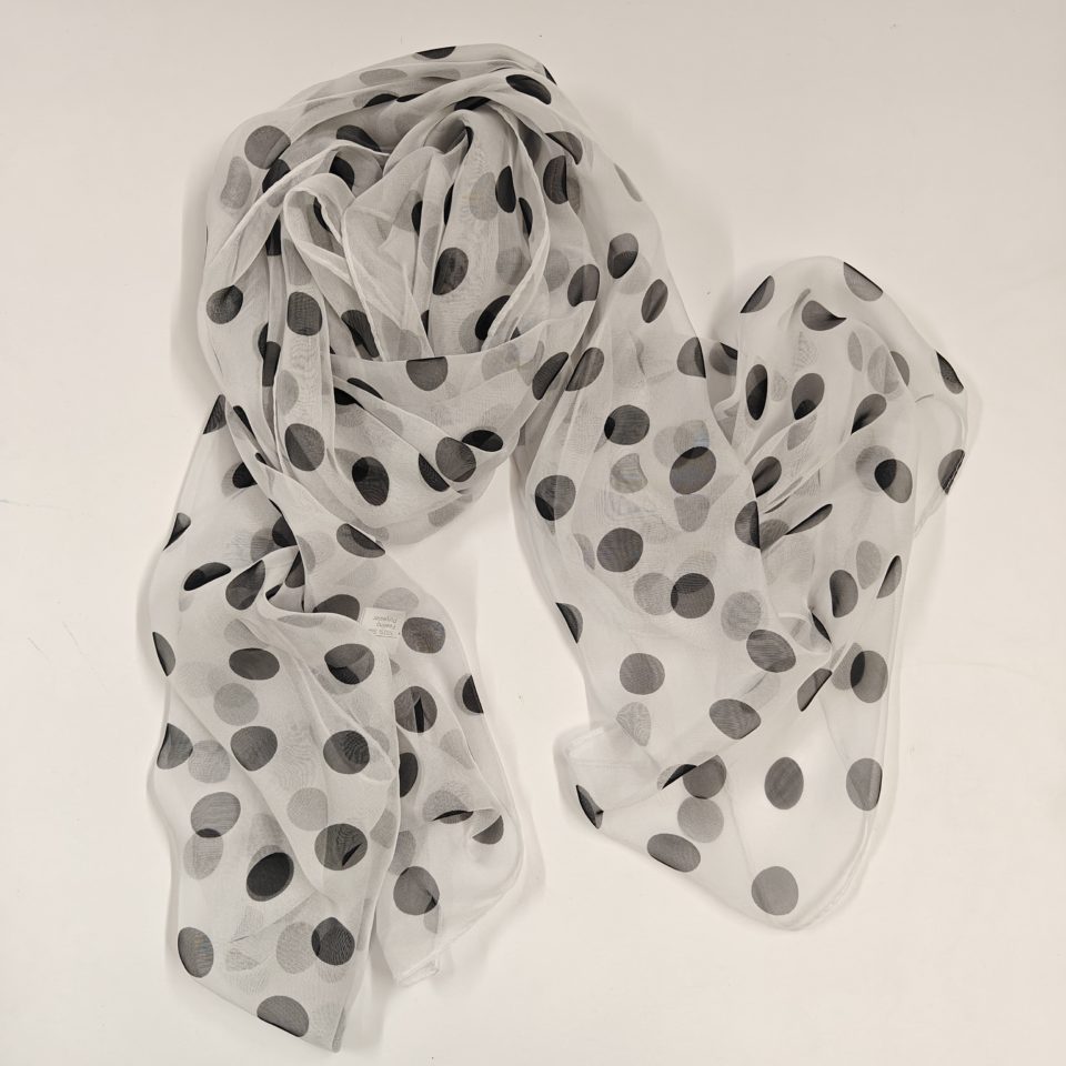 black & white polka scarfs