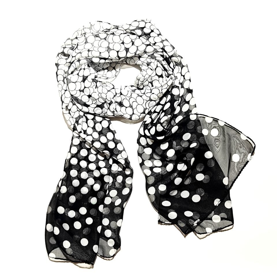 Mono Polka Scarf