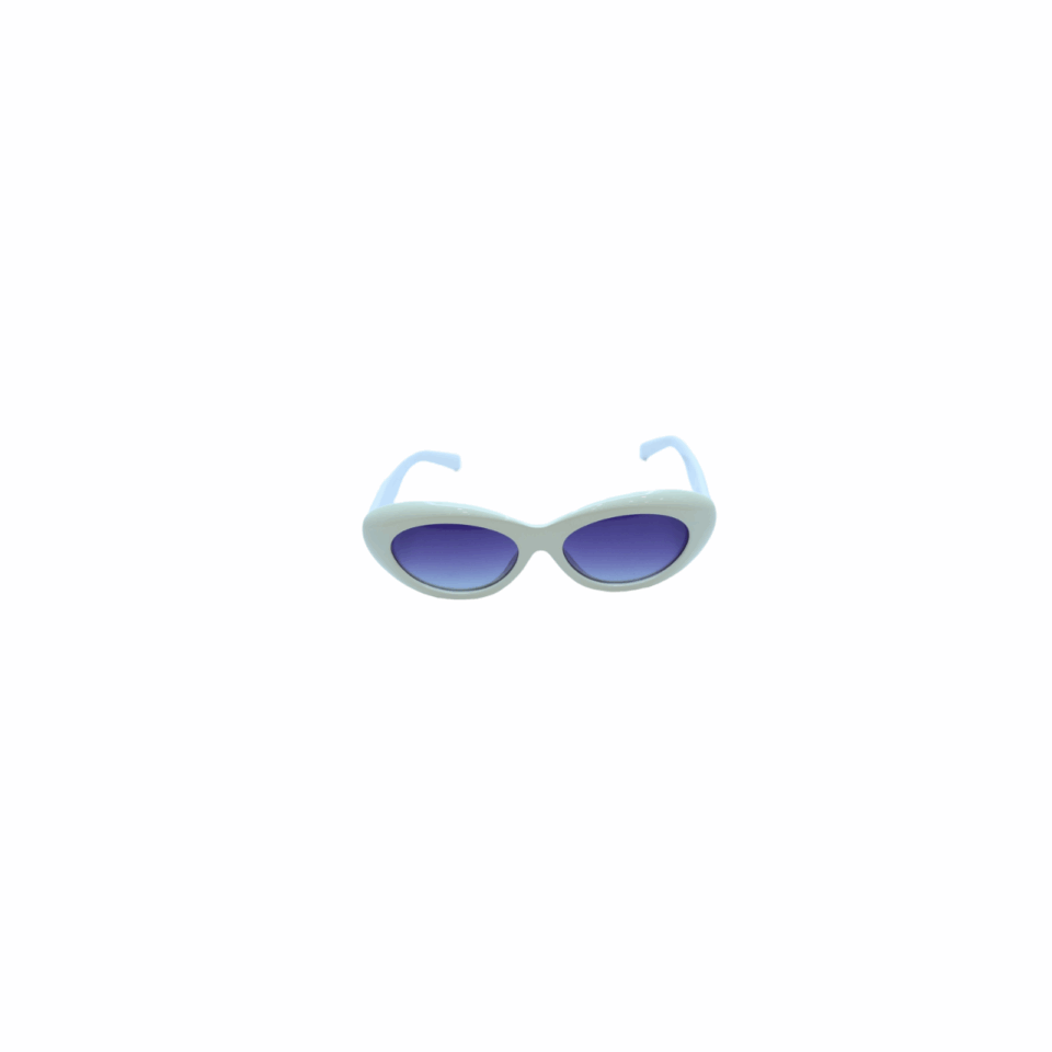 Curv White Sunglasses