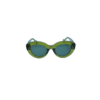 Icon Bold Green Oval Sunglasses