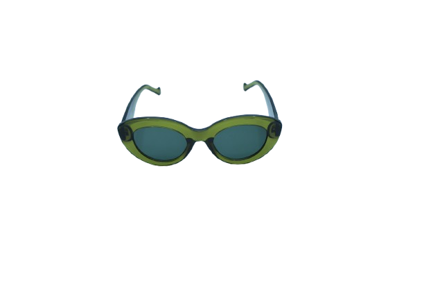 Icon Bold Green Oval Sunglasses