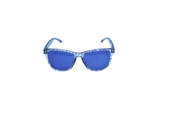 Crystal Blue Rectangular Sunglasses