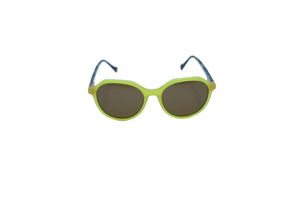 Lime Glow Oval Sunglasses