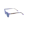 Purple Translucent Rectangular Cat-Eye Polarized Sunglasses with UV400 Protection