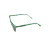 Green Translucent Rectangular Cat-Eye Sunglasses with UV400 Protection
