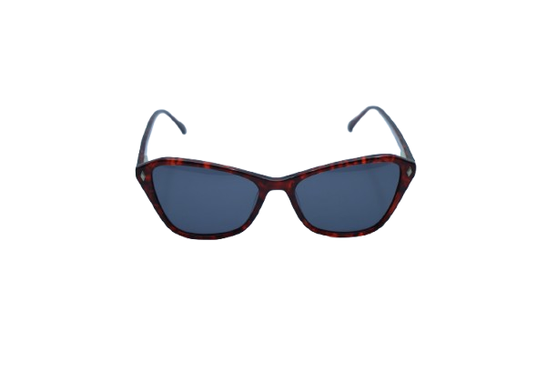 Tortoiseshell Rectangular Cat-Eye Polarized Sunglasses with UV Protection