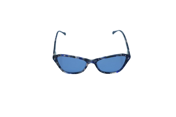 Blue Round Frame Polarized Sunglasses