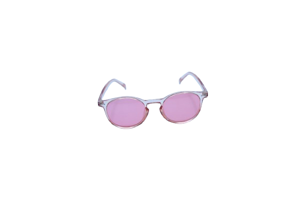Round Pink Lens Sunglasses