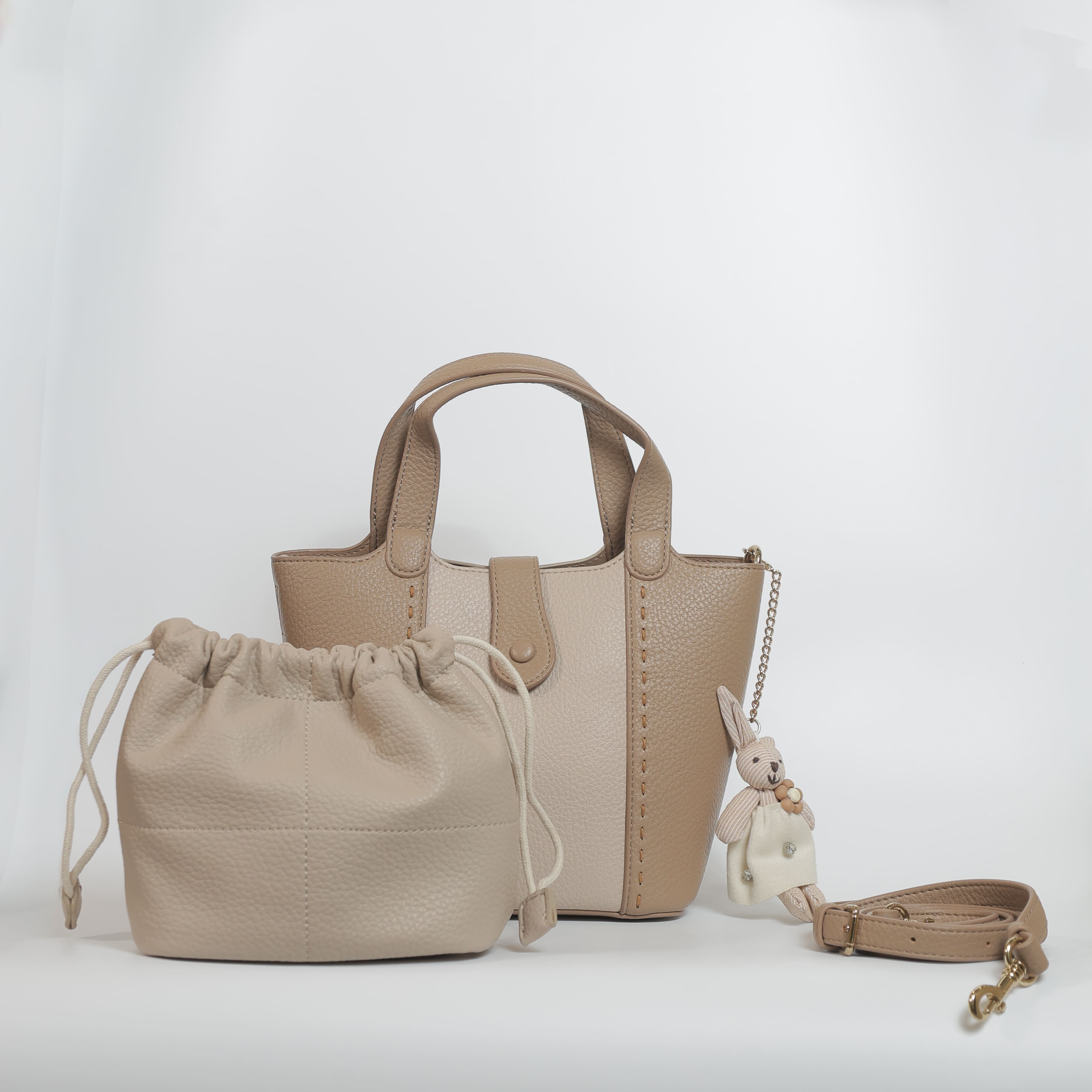 Elixor Beige Khaki Handbag